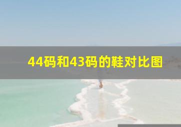 44码和43码的鞋对比图