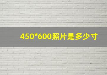 450*600照片是多少寸