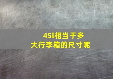 45l相当于多大行李箱的尺寸呢