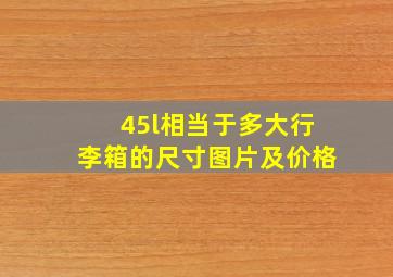 45l相当于多大行李箱的尺寸图片及价格