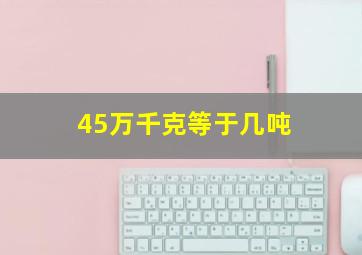 45万千克等于几吨