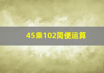 45乘102简便运算