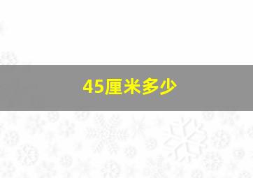 45厘米多少