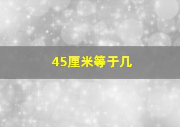 45厘米等于几