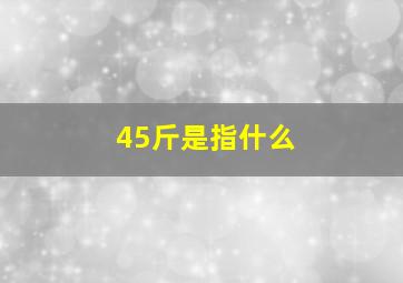 45斤是指什么