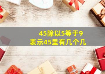 45除以5等于9表示45里有几个几