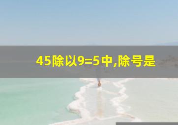 45除以9=5中,除号是