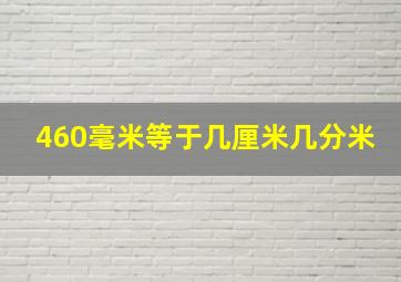 460毫米等于几厘米几分米