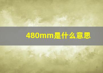 480mm是什么意思