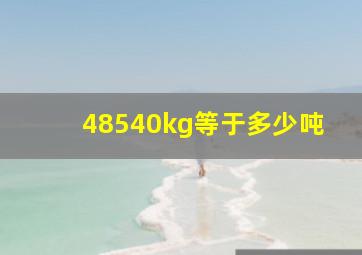 48540kg等于多少吨