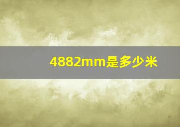 4882mm是多少米