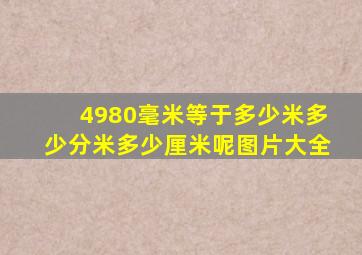 4980毫米等于多少米多少分米多少厘米呢图片大全