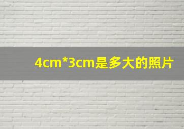 4cm*3cm是多大的照片