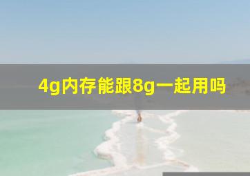 4g内存能跟8g一起用吗