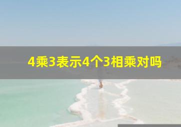 4乘3表示4个3相乘对吗