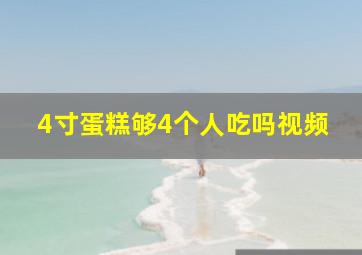 4寸蛋糕够4个人吃吗视频