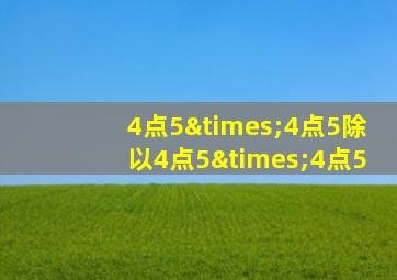 4点5×4点5除以4点5×4点5