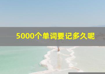 5000个单词要记多久呢