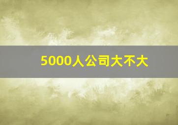 5000人公司大不大