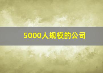 5000人规模的公司