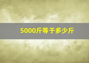 5000斤等于多少斤