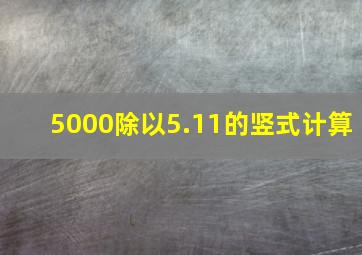 5000除以5.11的竖式计算