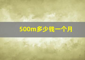 500m多少钱一个月