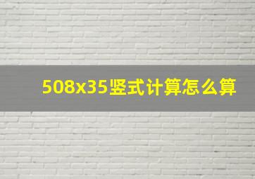 508x35竖式计算怎么算