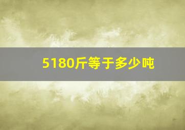 5180斤等于多少吨