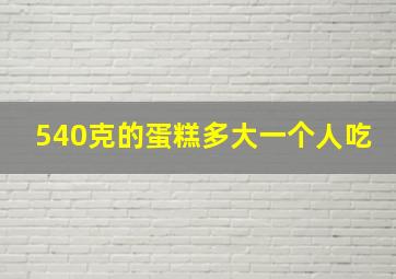 540克的蛋糕多大一个人吃