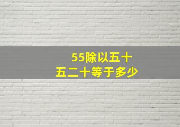 55除以五十五二十等于多少