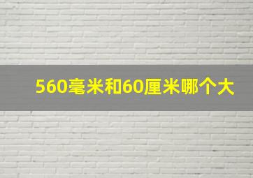 560毫米和60厘米哪个大