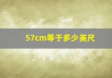 57cm等于多少英尺