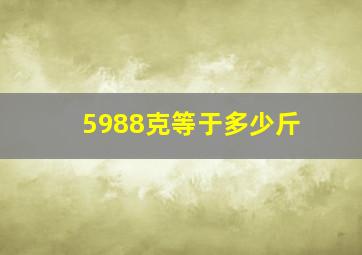 5988克等于多少斤