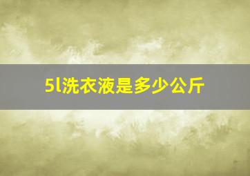 5l洗衣液是多少公斤