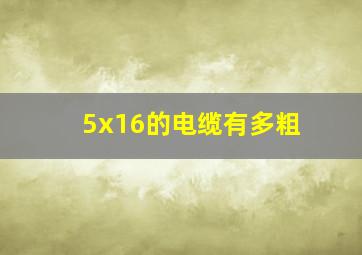 5x16的电缆有多粗