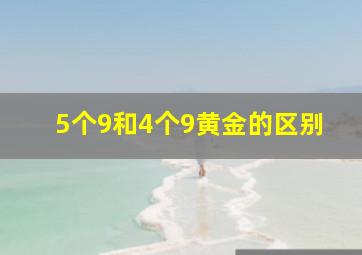 5个9和4个9黄金的区别