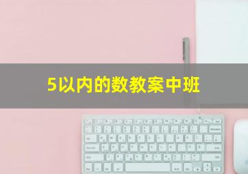 5以内的数教案中班