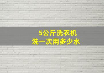 5公斤洗衣机洗一次用多少水