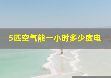 5匹空气能一小时多少度电