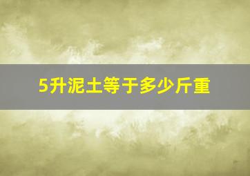 5升泥土等于多少斤重