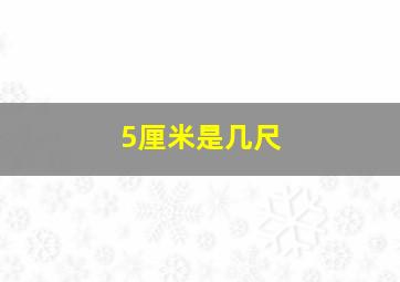 5厘米是几尺