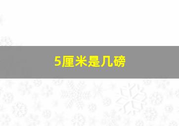 5厘米是几磅