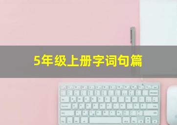 5年级上册字词句篇