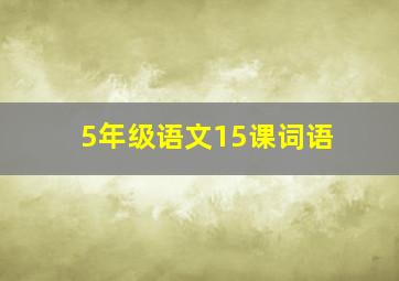 5年级语文15课词语