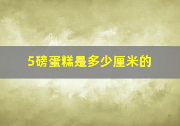 5磅蛋糕是多少厘米的