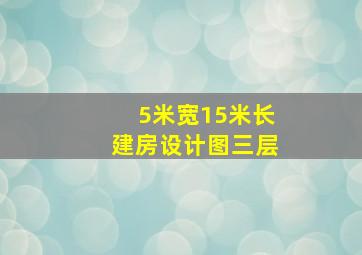 5米宽15米长建房设计图三层