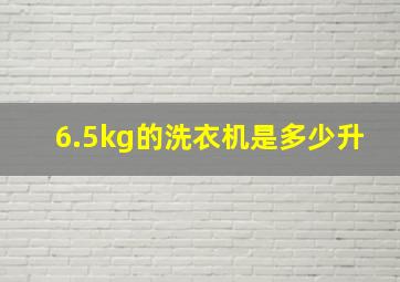 6.5kg的洗衣机是多少升