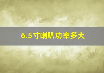 6.5寸喇叭功率多大