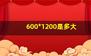 600*1200是多大